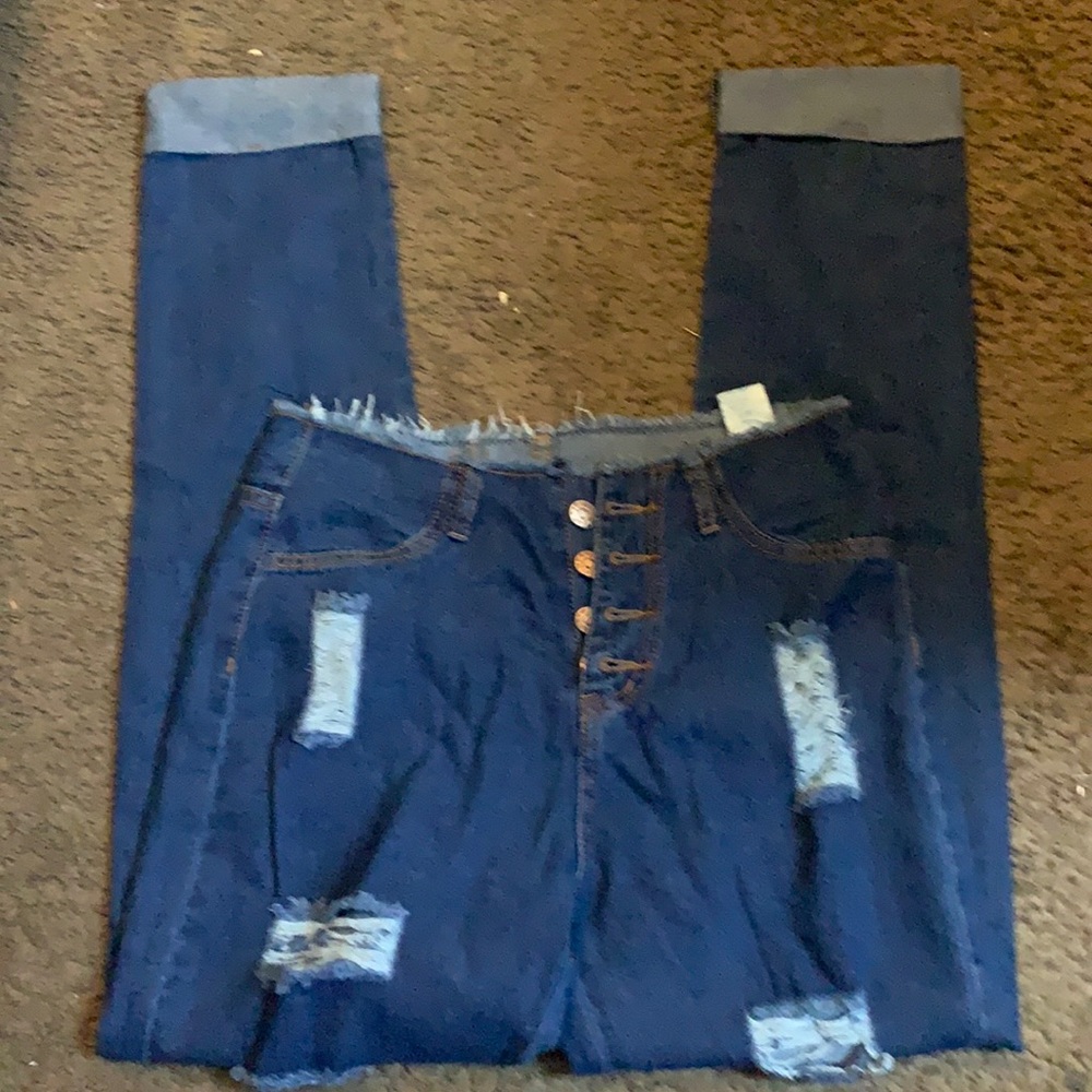 Distressed jeans